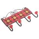 Red And Yellow Tiny Flower Ceramic Tiles Hooks